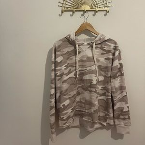 Neutral/pink camo hoodie
